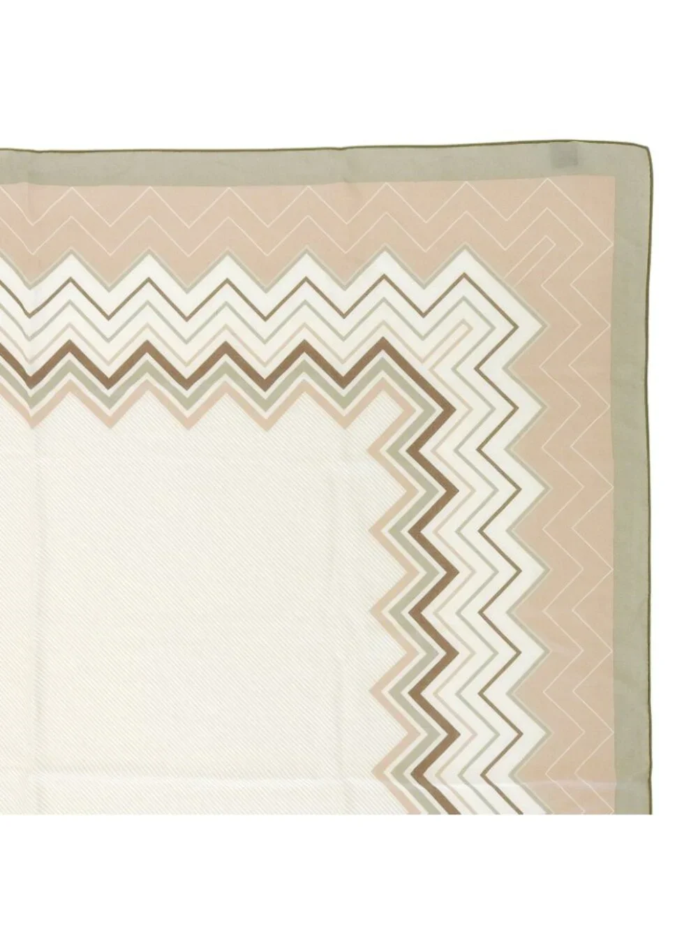Loro Piana Cashmere Silk Logo Scarf Shawl Brown Beige